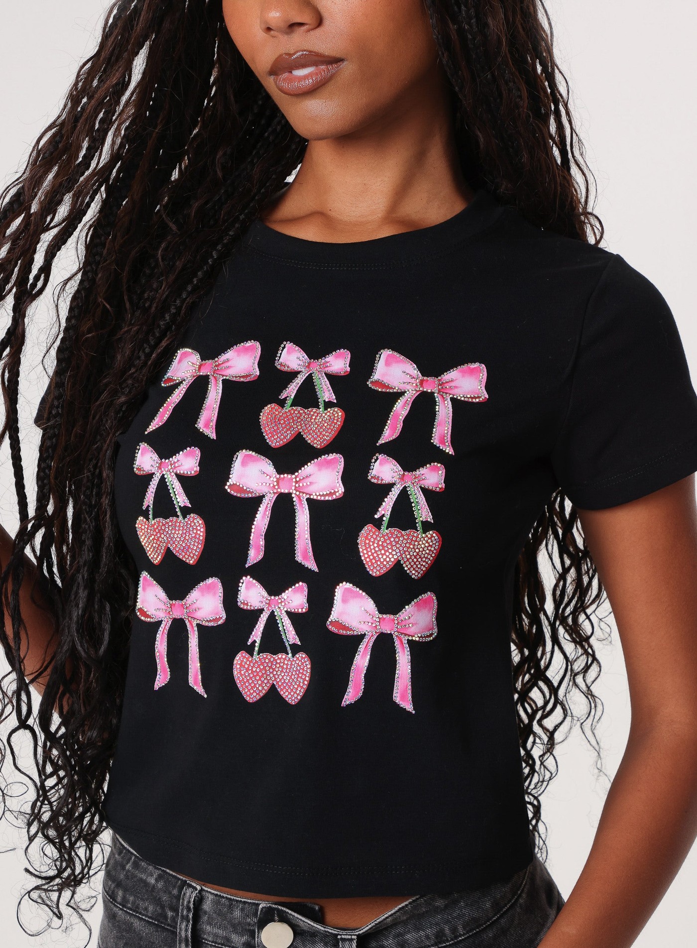 Diamante Bow T-shirt view 3