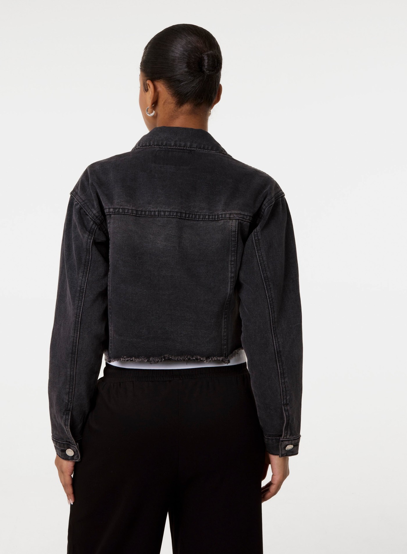 Cropped Denim Jacket view 4